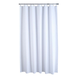 Waffle White XL Shower Curtain White