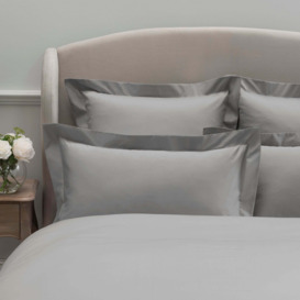 Dorma 300 Thread Count 100% Cotton Sateen Plain Oxford Pillowcase grey