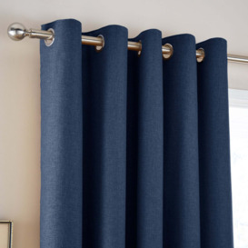 John Lewis ANYDAY Block Stripe Pair Dimout/Thermal Lined Multiway Curtains,  Celeste Blue, W117 x Drop