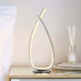 Cali Jewel Integrated LED Table Lamp Silver