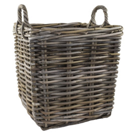Wicker Log Basket Square Set of 2