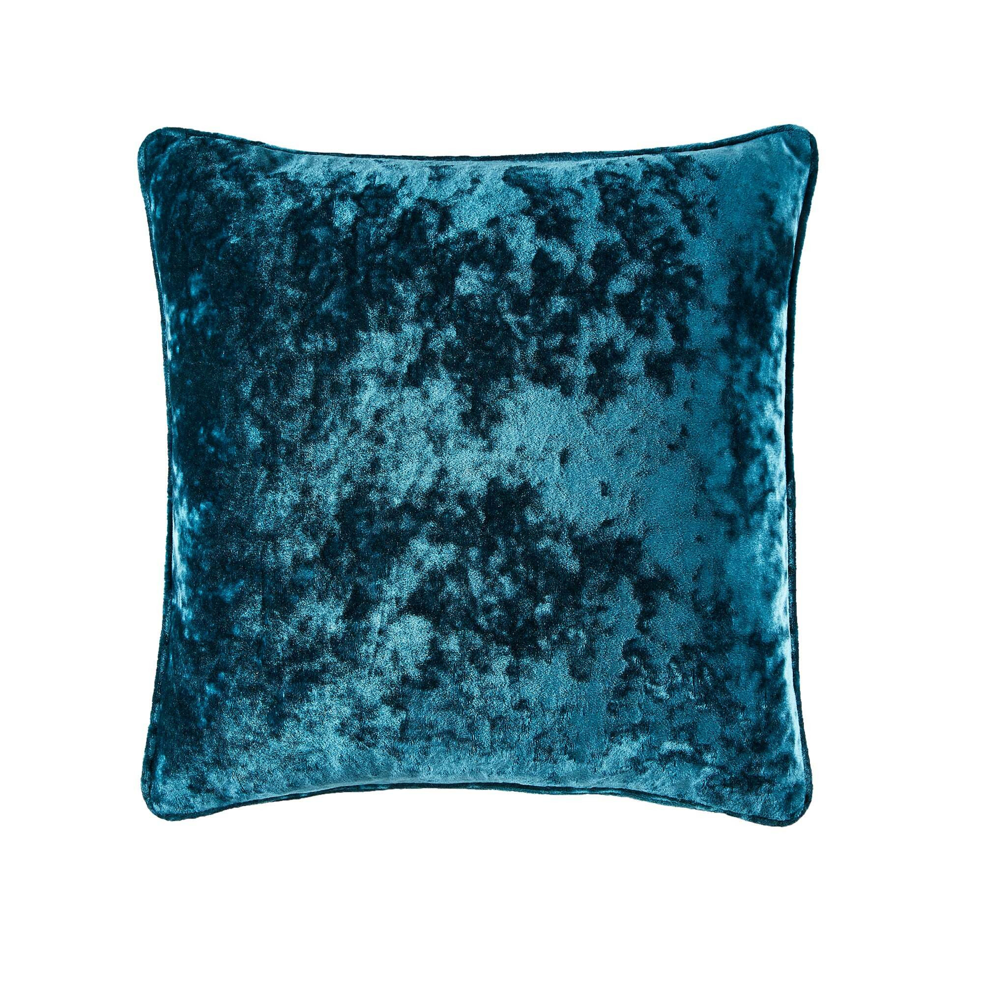 Crushed Velour Cushion blue