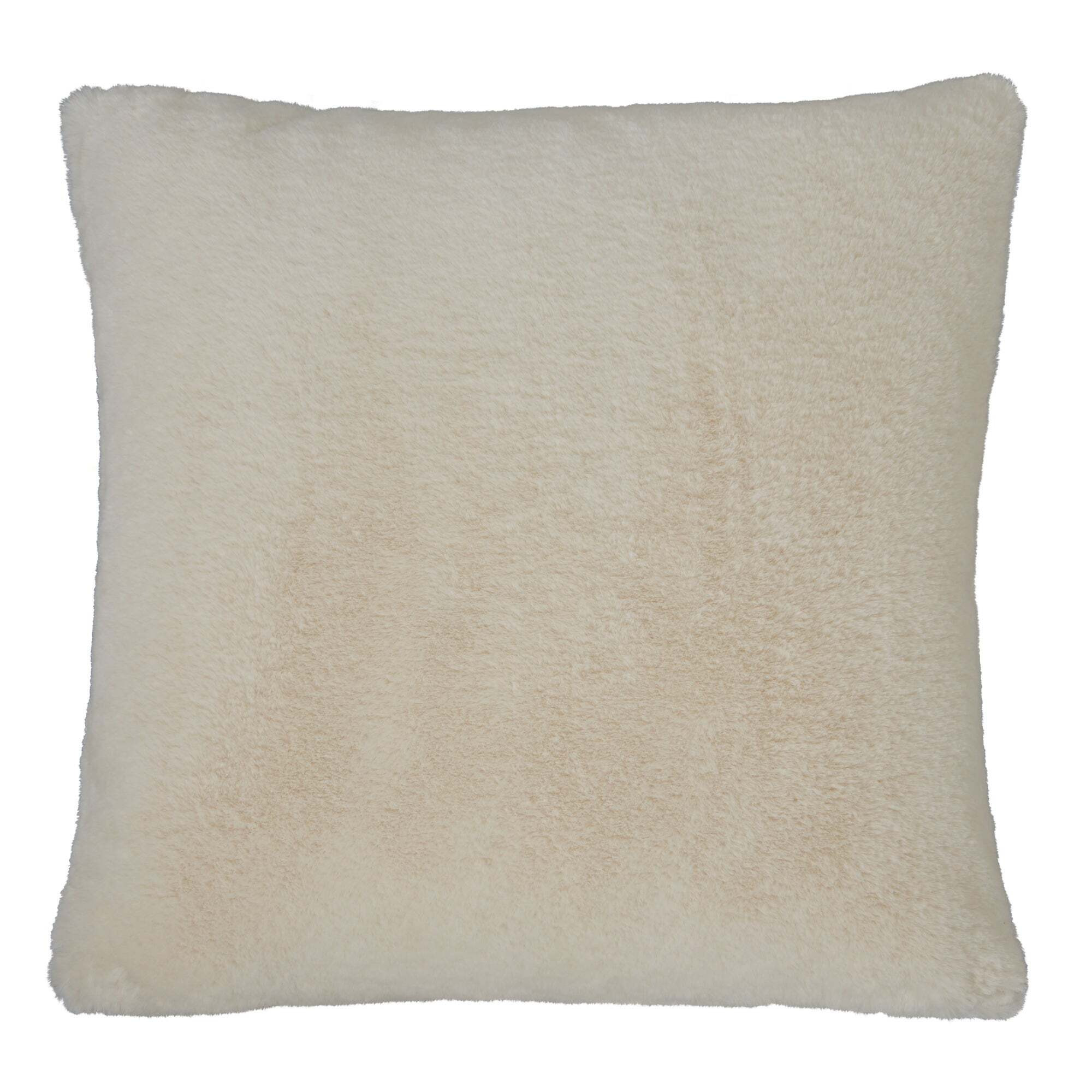 Adeline Faux Fur Cushion Cover Cream
