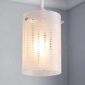 Grayson Dot Glass White Easy Fit Pendant Clear