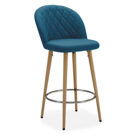 Astrid Counter Height Bar Stool, Fabric Blue