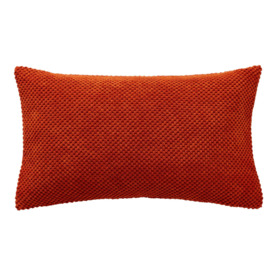 Chenille Spot Rectangular Cushion Terracotta