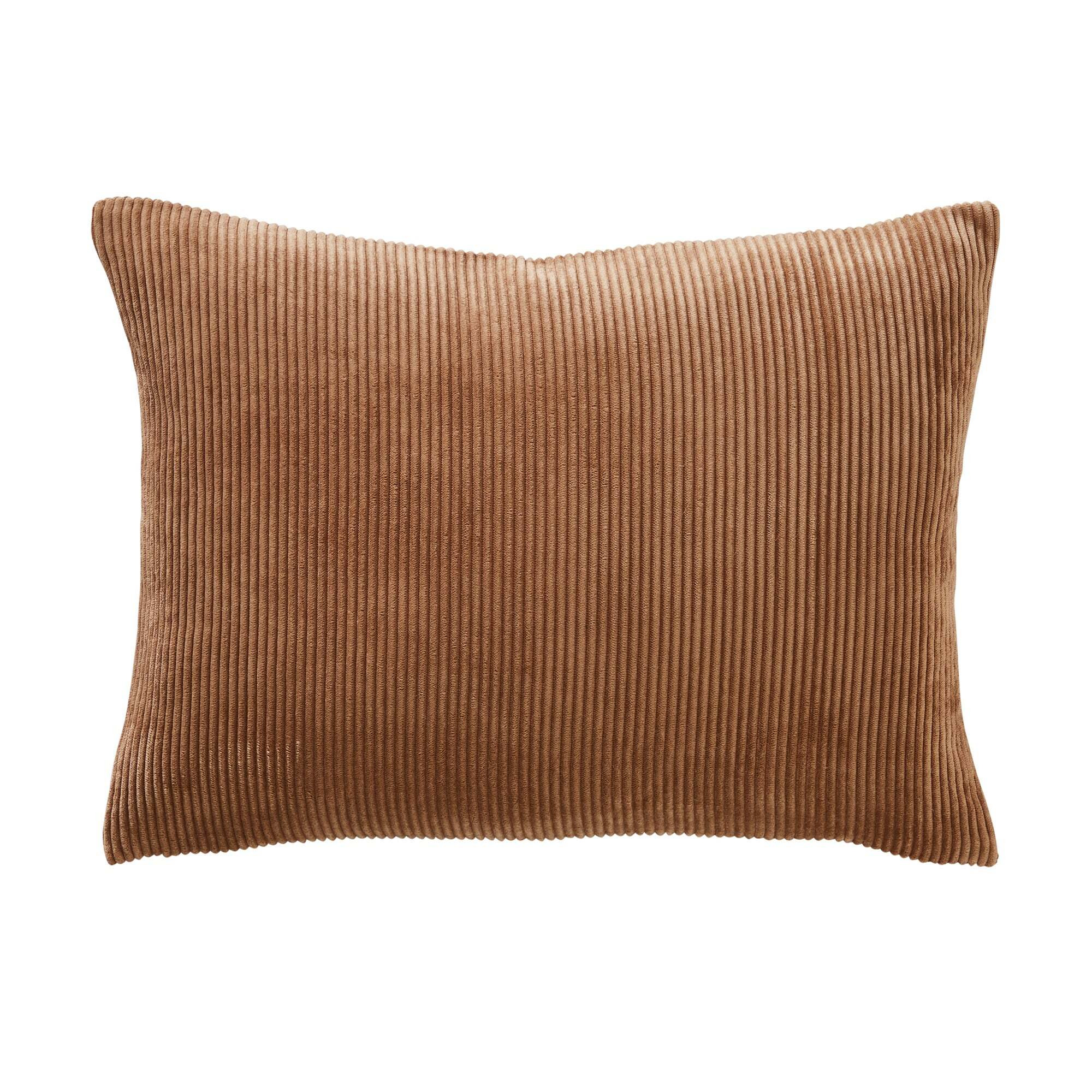 Corduroy Rectangular Cushion Brown