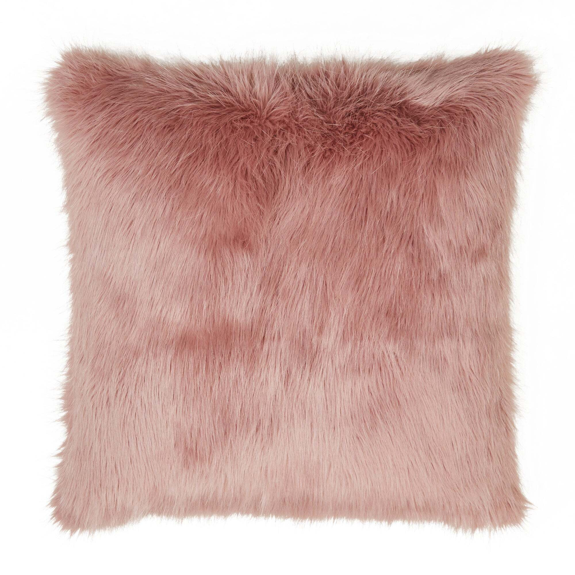 Fluffy Faux Fur Cushion Cover Blush
