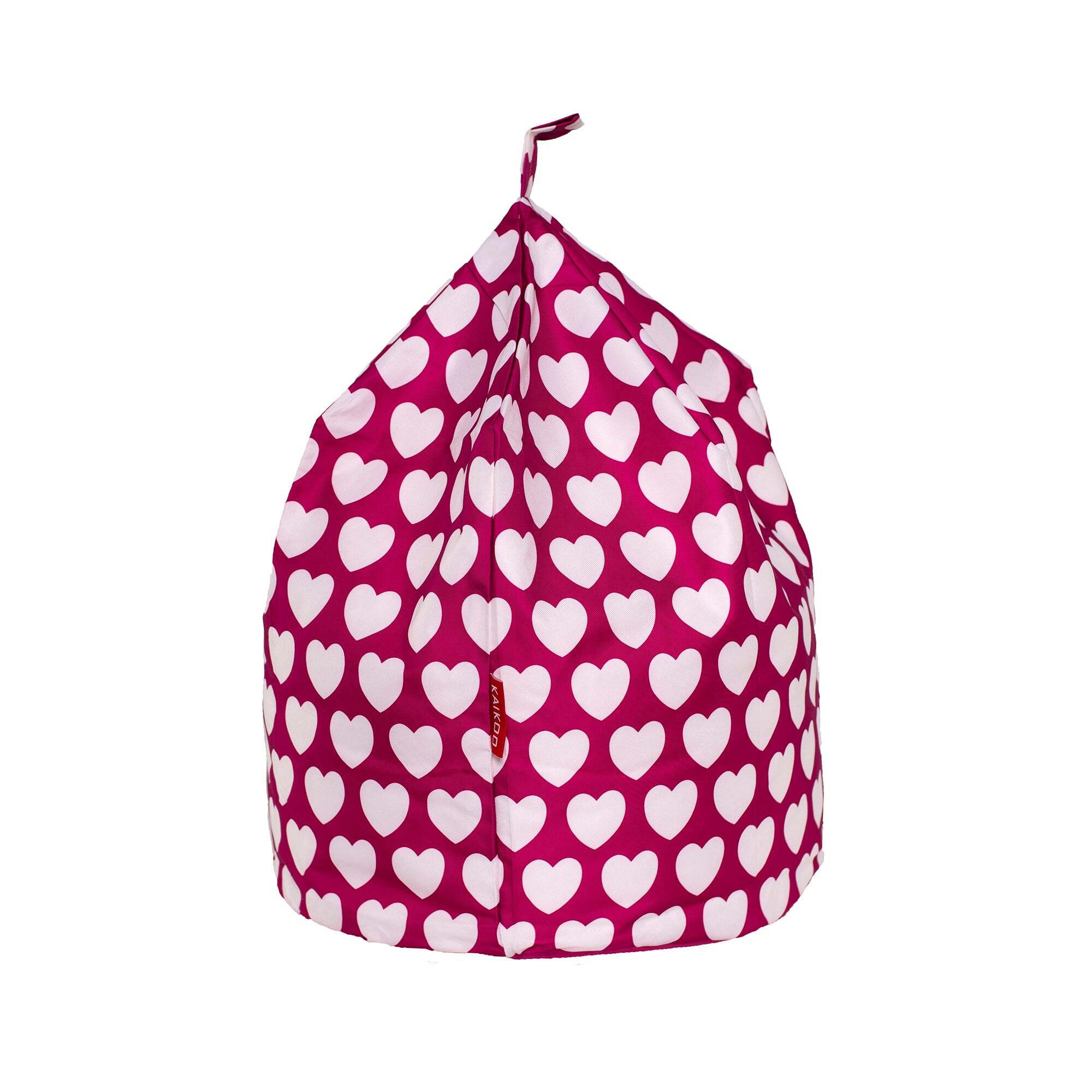 Pink Hearts Bean Bag Pink and White