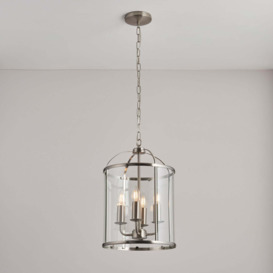 Vogue Lambeth 4 Light Glass Pendant Ceiling Fitting Silver