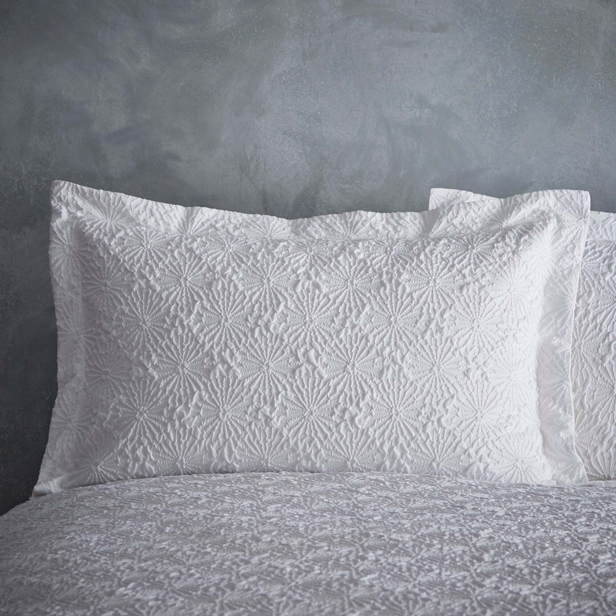 Astra Textured White Oxford Pillowcase White