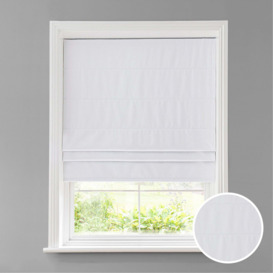 Luna White Blackout Roman Blind White