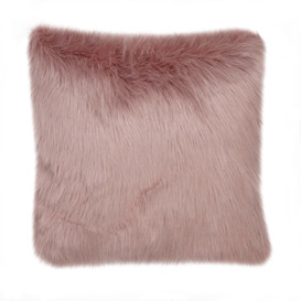 Fluffy Faux Fur Cushion Cover Pink