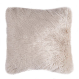 Fluffy Faux Fur Cushion Cover Cream