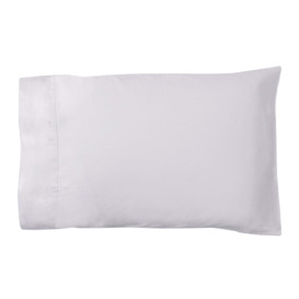 Dorma 500 Thread Count 100% Cotton Sateen Plain Cuffed Pillowcase Silver