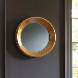 Dudley Round Wall Mirror Gold Effect Effect 65cm Gold Effect