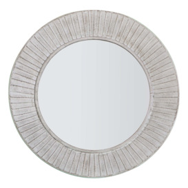 Windsor Round Wall Mirror, 81cm Silver