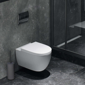 Elements Soft Touch Grey Toilet Brush Grey