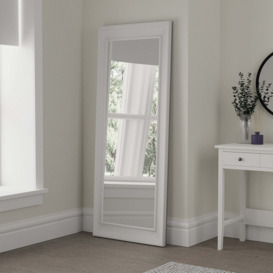 Midi Leaner Mirror, White 172x50cm White