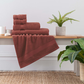Terracotta Egyptian Cotton Towel Red