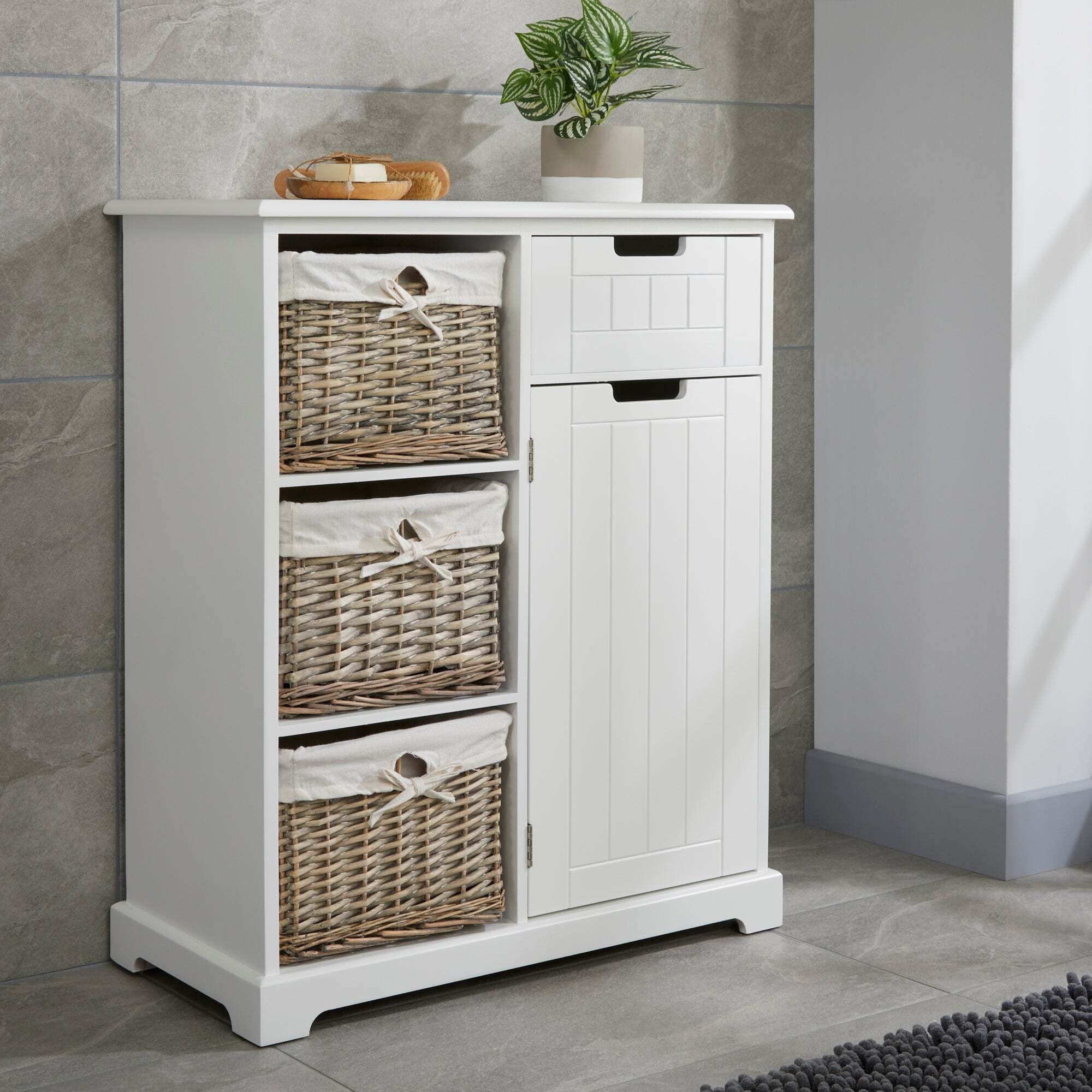 White Willow Storage Unit White
