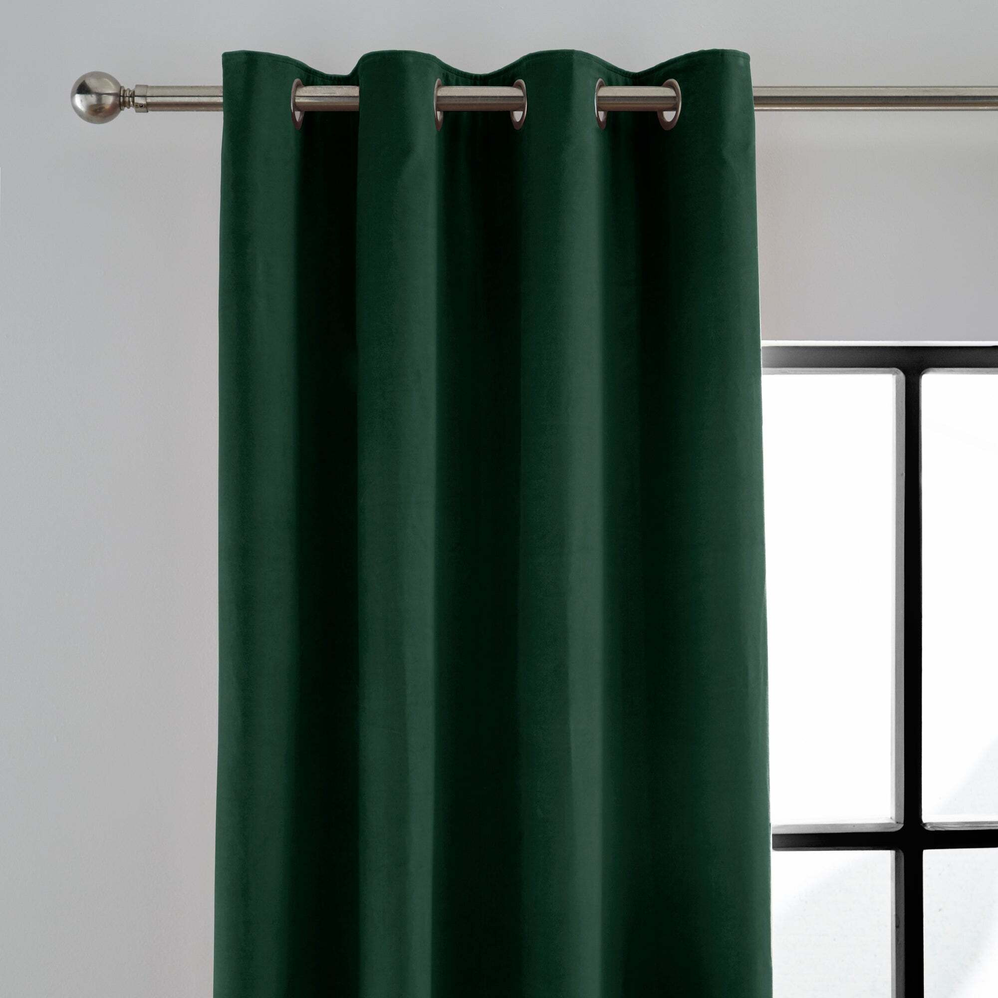Peyton Emerald Eyelet Curtains Green
