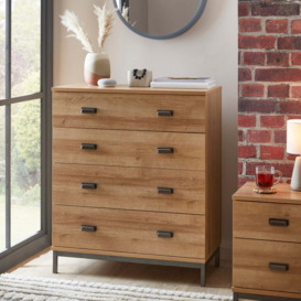 Fulton 4 Drawer Chest Brown