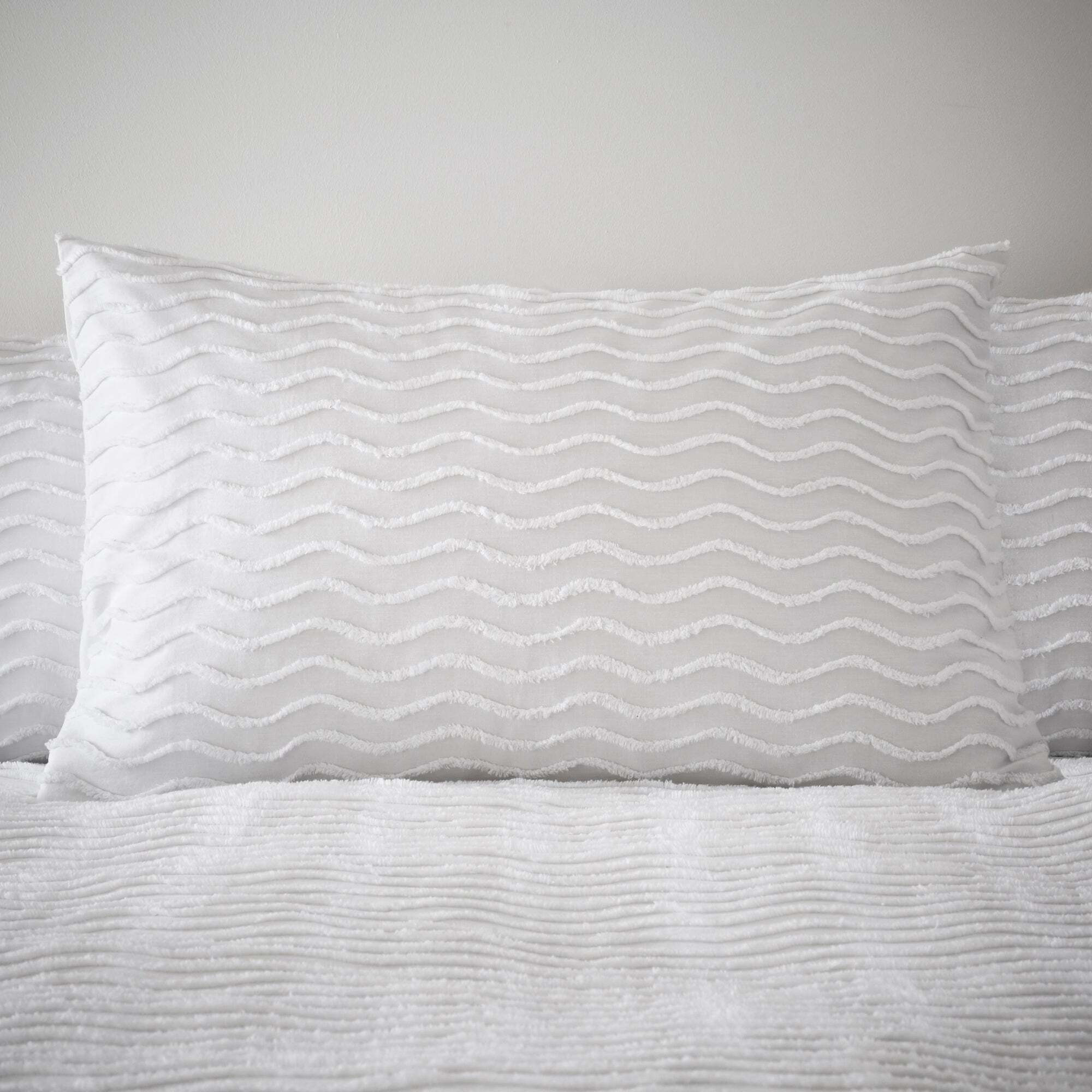 Arlo White 100% Cotton Standard Pillowcase White