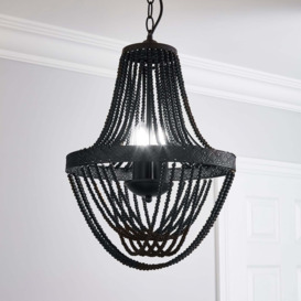 Ethel Beaded Chandelier Black