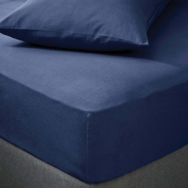 Soft & Cosy Luxury Brushed Cotton Fitted Sheet Navy
