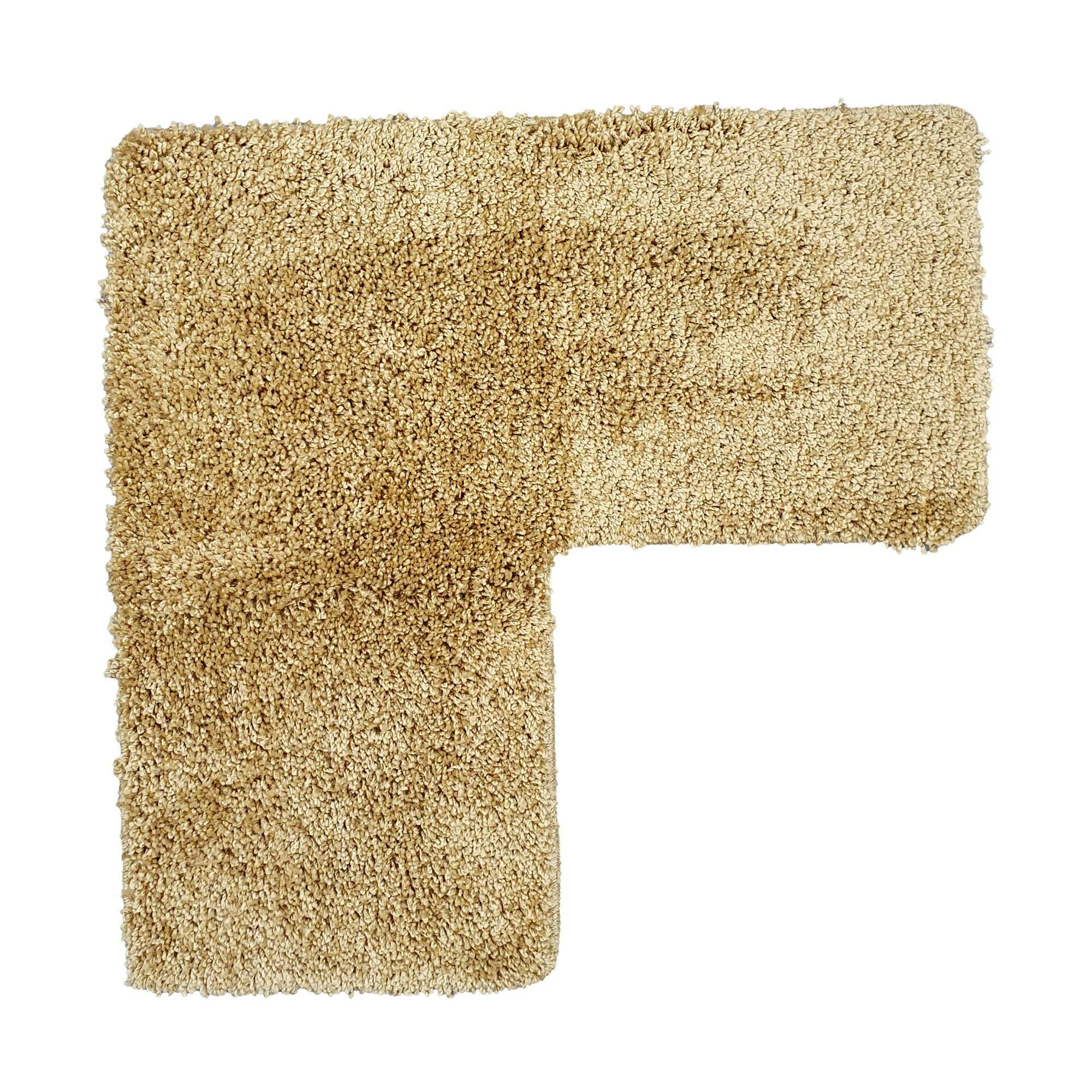 Buddy Bath Antibacterial Ochre L-Shaped Bath Mat Ochre