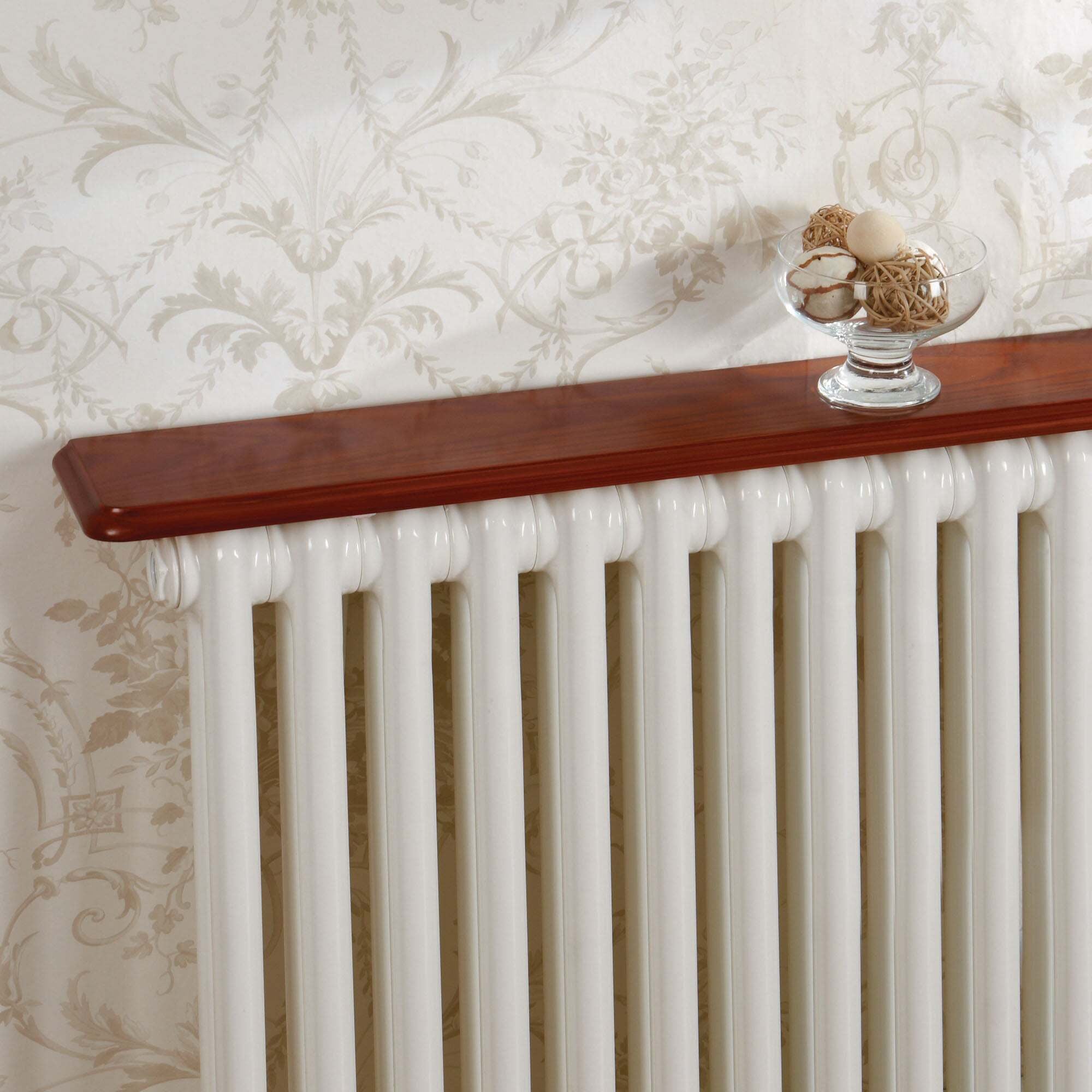 Oak Effect Radiator Shelf Brown