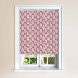 Fern Pink Blackout Roller Blind Pink and White