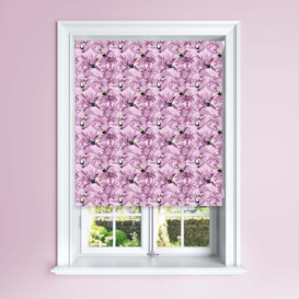 Purple Toucan Blackout Roller Blind Purple and White