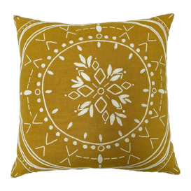 furn. Mandala Ochre Cushion Yellow