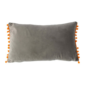 Carnival Rectangle Cushion Grey and Orange