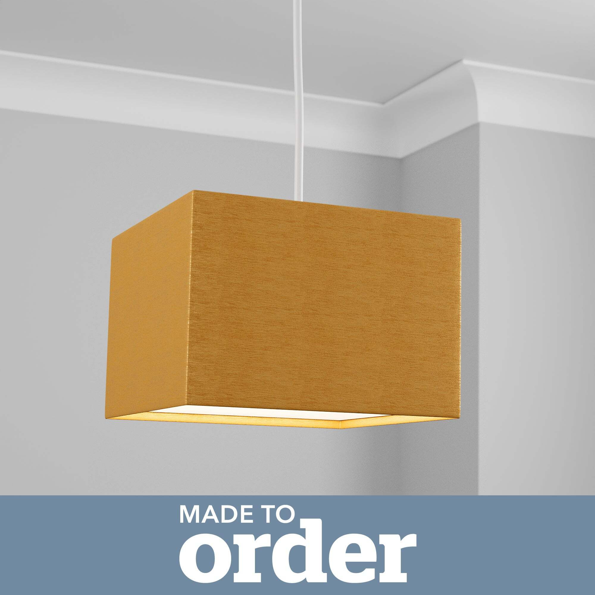 Made to Order 30cm Square Lamp Shade Yellow