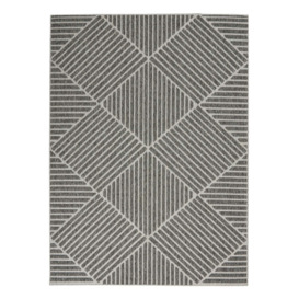 Cozumel Stripe Indoor Outdoor Rug grey