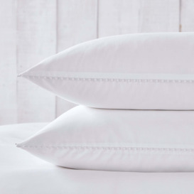 Dorma Purity Nimes 300 Thread Count Cotton Sateen Oxford Pillowcase Pair White