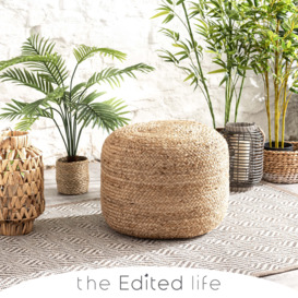 Jute Natural Pouffe Brown