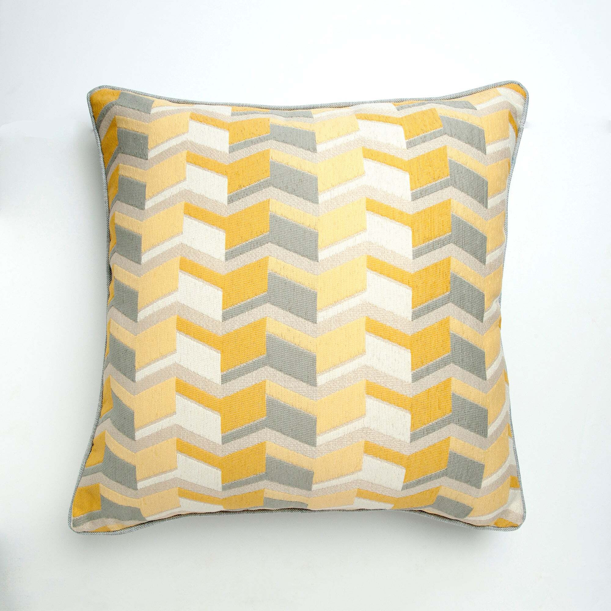 Sonny Cushion Cover Yellow, Grey and White