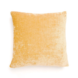 Chenille Cushion Cover Yellow