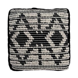 Olsen Diamond Floor Cushion Black/White