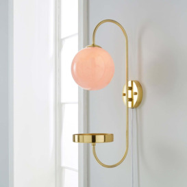 Gigi Easy Fit Plug In Pink Wall Light Pink