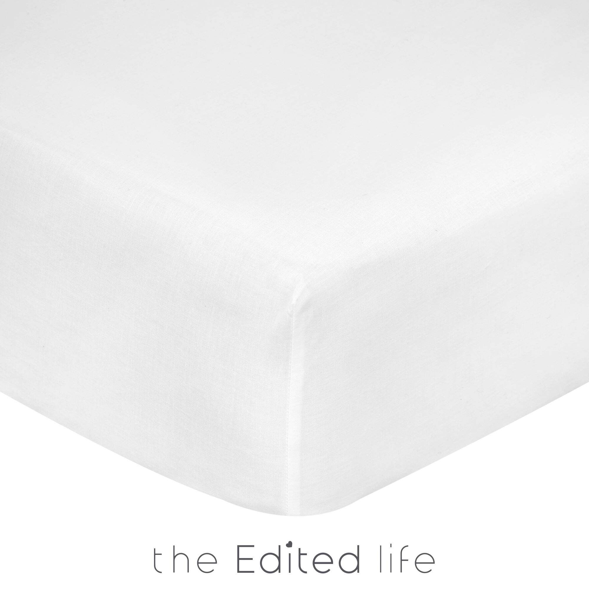 Pack of 2 100% Organic Cotton Fitted Sheets White
