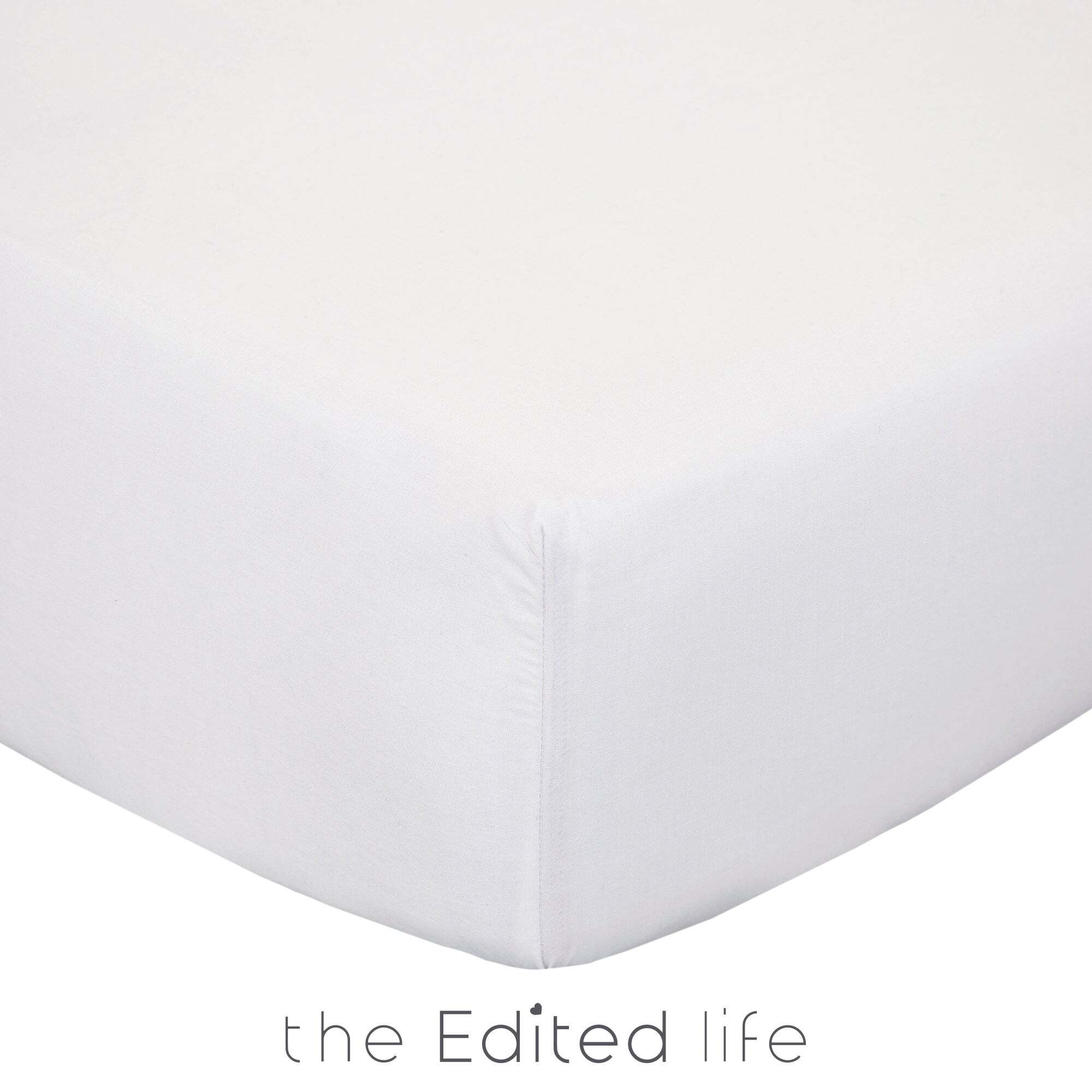 Pack of 2 100% Organic Cotton Fitted Sheets White