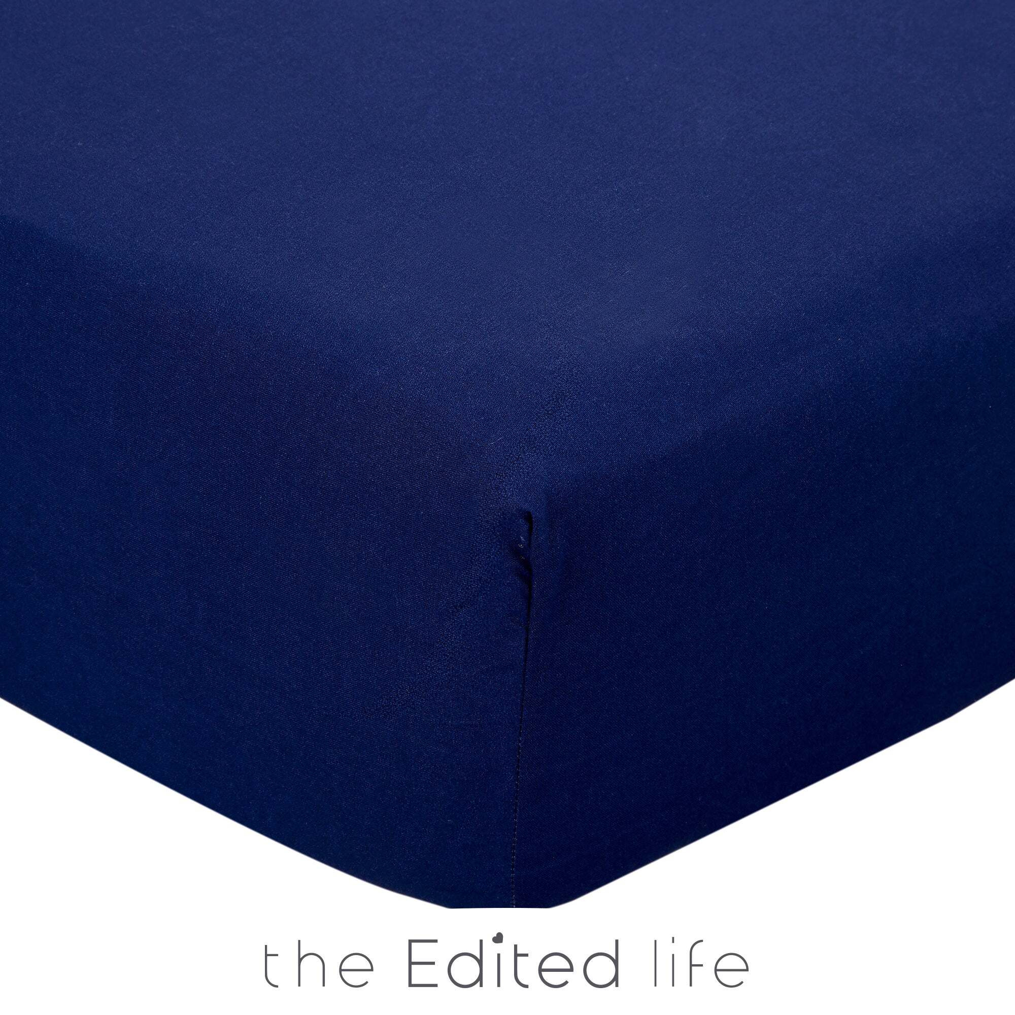 Pack of 2 100% Organic Cotton Fitted Sheets Organic Cotton Sailor Blue