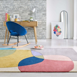 Glow Rug Yellow, Blue and Pink