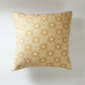 Global Tile Cushion Beige and White