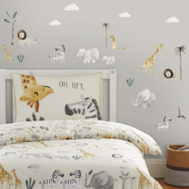 Safari Natural Medium Wall Stickers Brown/White